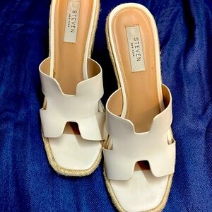 Espadrille hi heels sandals. Size 9. Like brand new